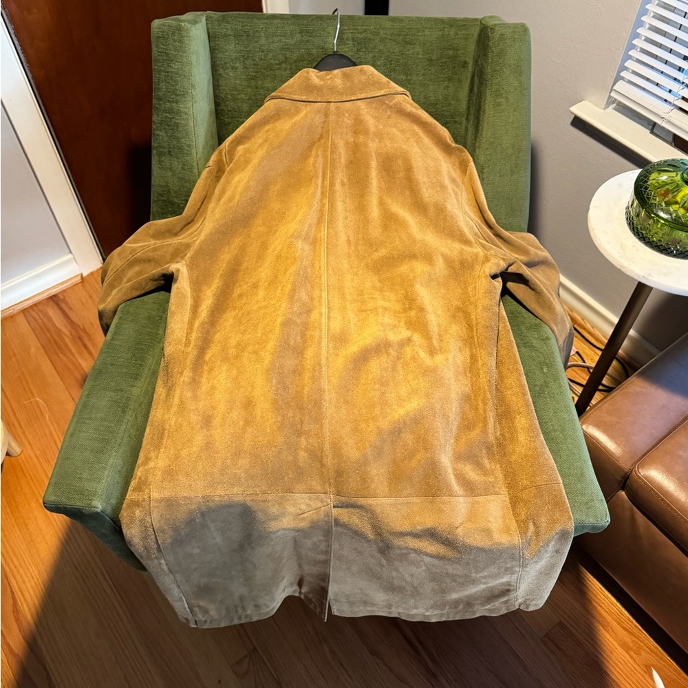 Banana Republic three-quarter length, suede coat.